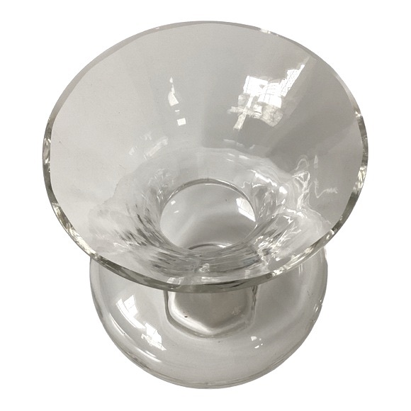 Devon By Wedgwood Hand Blown Clear Crystal Optical Floral Art Vase Vintage EUC - Picture 10 of 16